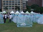 Anti-Malaria-Demo der UN mit dem Motto "Nets go"